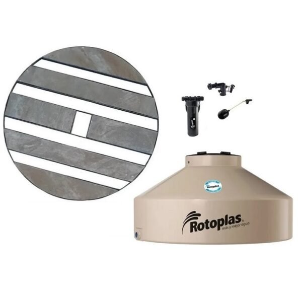 Tanque Rotoplas 1000 Lts Cuatricapa Flat con Base
