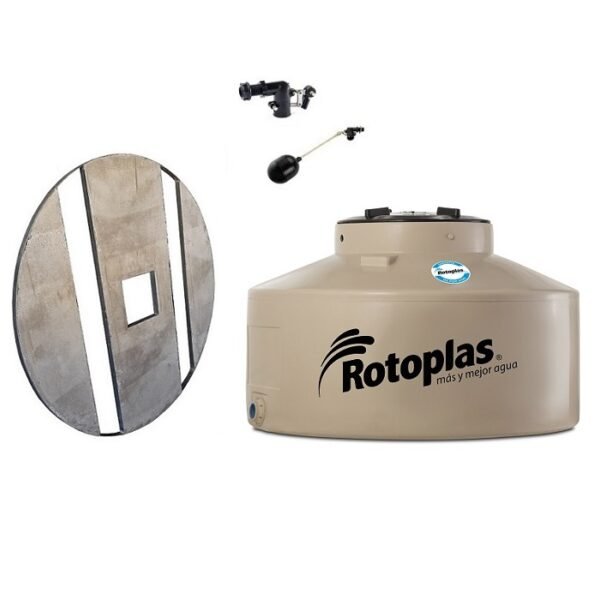 Tanque Rotoplas 500 Lts Cuatricapa Flat con base