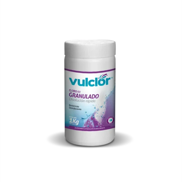 Cloro 60 Granulado Disolución Rápida x 1 kg Vulclor Vulcano