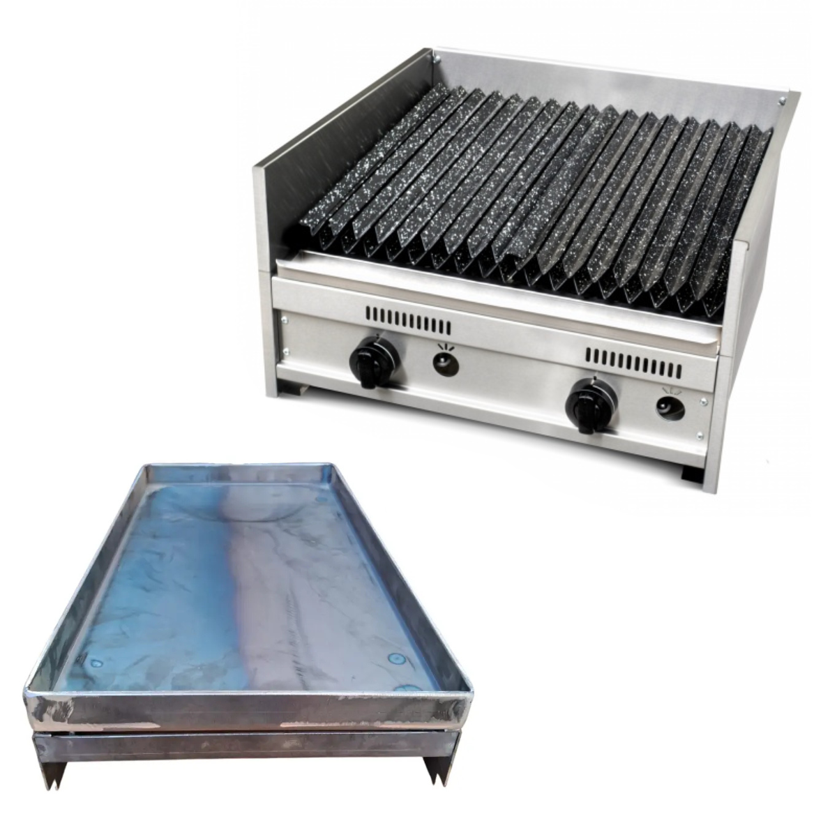 Parrilla Acero Inox Cook And Food CFP 60 c/plancheta