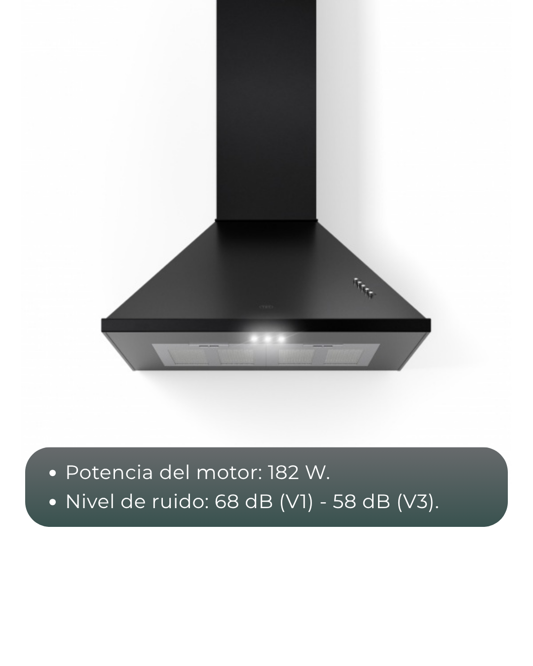 Campana Cocina TST Traful Negra 60cm - Imagen 6